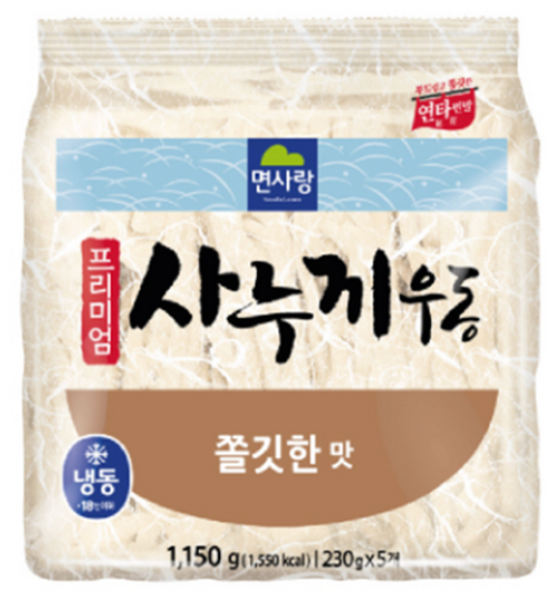 면사랑 사누끼우동(쫄깃한맛) 230x5개 (1봉)