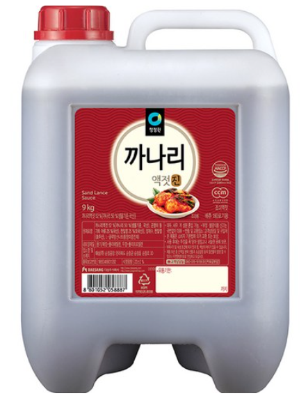 청정원 까나리액젓 9kg