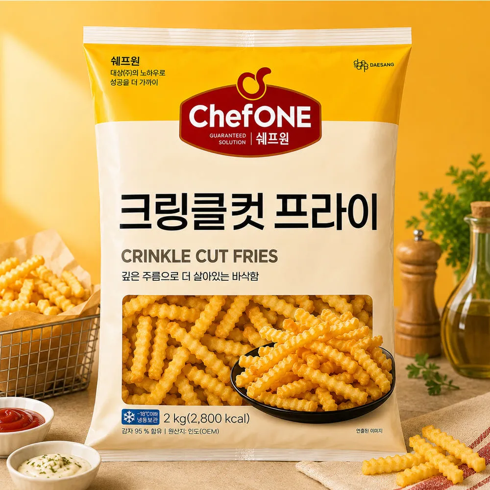 쉐프원 크링클컷 프라이 2kg
